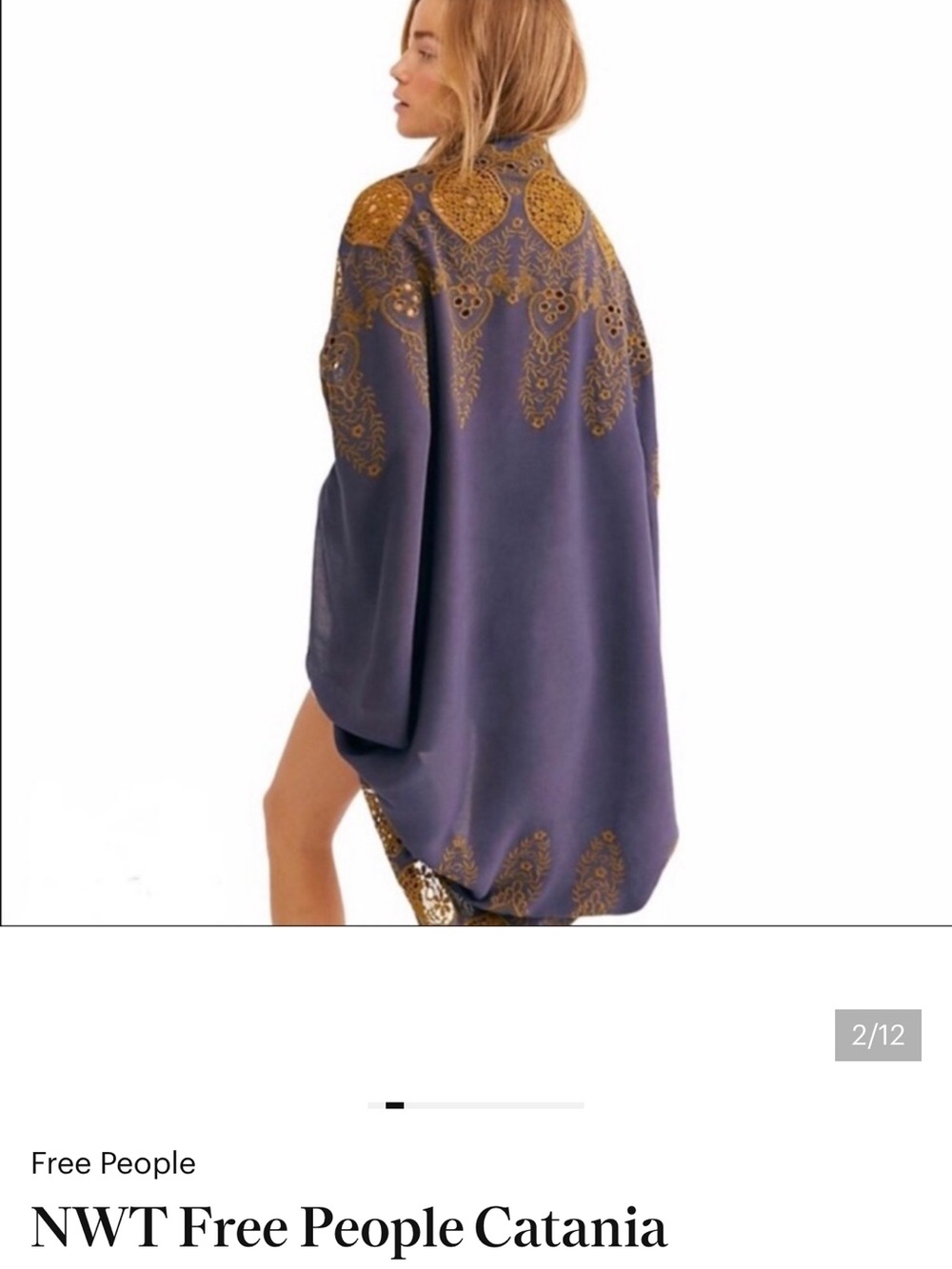 ✨ FREE PEOPLE CATANIA EMBROIDERED EYELET KIMONO ✨